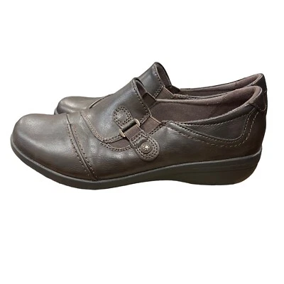 Белые горные туфли на танкетке на каблуке женские размер США 10 М коричневые слипоны - Изображение 1 из 4