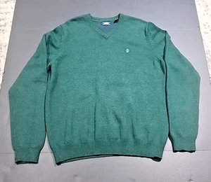 IZOD Golf Premium Essentials Thick Knit V-Neck Sweater Cotton Blend Mens Large - Picture 1 of 10