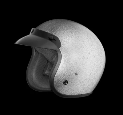 Daytona Helmets CRUISER SILVER METAL FLAKE DOT Motorcycle Helmet Medium Visor - Image 1 of 4