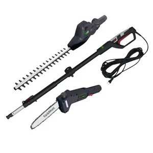 Long Reach 2 in 1 Electric Pole Hedge Trimmer & Chainsaw Garden Pruning Cutting - Picture 1 of 9