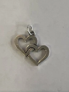 James Avery Retired Double Heart Charm 1.9gr 925 (SPC020274) - Bild 1 von 2