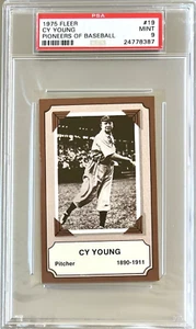 1975 FLEER PIONEERS OF BASEBALL #19 CY YOUNG HOF PSA 9 MINT RED SOX - Picture 1 of 2