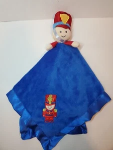 Blankets And Beyond Blue Plush Satin Christmas Nutcracker Lovey Security Blanket - Picture 1 of 6