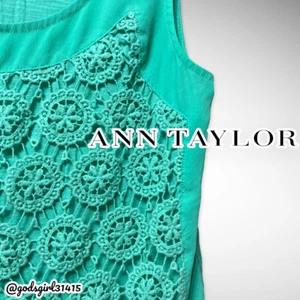 Ann Taylor Sleeveless Lace Top XS - Foto 1 di 8