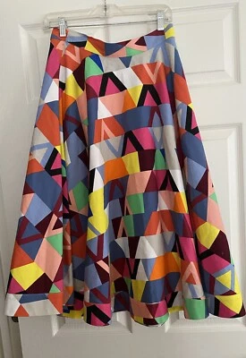 Falda circular geométrica Tracy Reese talla 4 Foto 1 de 4