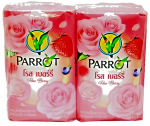 Papagei Rose Beere Stabseife 70g *4 Riegel langanhaltender frischer Rosen- und Beerenduft - Bild 1 von 12