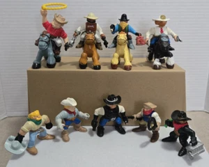 Lot of 13 Fisher Price Great Adventures Western Town Cowboys & Horses Figures - Picture 1 of 20