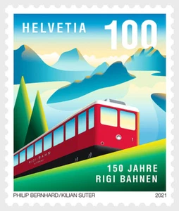 Switzerland 2021 suisse 150 Years of Rigi Railways TRAIN mountain 1v mnh - Picture 1 of 1