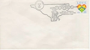 NATIONAL GUARD NORTH CAROLINA,  ASHVILLE, NC 1987  FDC12808 - Picture 1 of 1