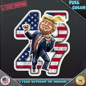 Trump 45th & 47th Patriotic Dancing Celebration 2024 Vinyl Decal Sticker 316 - Picture 1 of 2