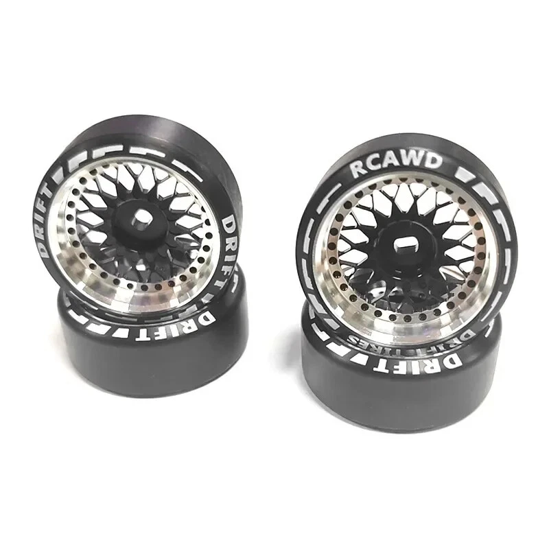 Llanta de radiocontrol + neumático de deriva para 1/28 Wltoys K969 K989 P929 kyosho coche modelo rally Foto 1 de 4