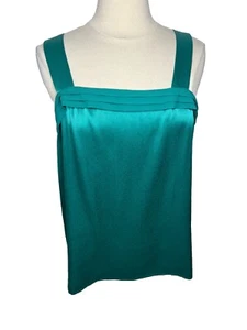 Vintage Y2K grün Fee Satin seidig Babydoll Tank Top Damen L Setiage USA Union - Bild 1 von 8