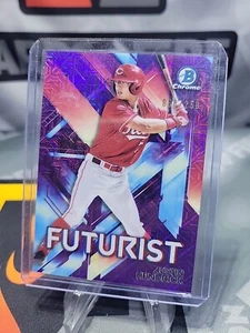 2021 Bowman Chrome Mega Mojo Refractor Futurist Purple Austin Hendrick /250 - Foto 1 di 2