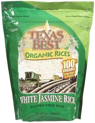 Texas Best Organics Rice, Og, Jasmine White, 32-Ounce (Pack of 3) - Image 1 of 2
