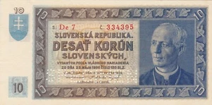 Slovakia 10 korun 1939 aUNC Specimen - Picture 1 of 2