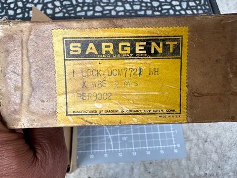 ANTIQUE/VINTAGE SARGENT MORTISE CASSETTE LOCK, NEW OLD STOCK Cover