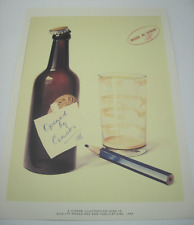 1990's Era Vintage Guinness Beer Advertising Poster Comic Censor WW2 1940