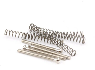 LUTHIERPARTS Humbucker Height Adj. Mountig Screws #3-48x32 Nickel Plated incl. Springs Qty4
