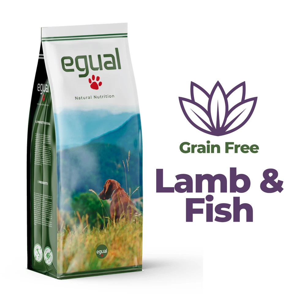 Grain Free EGUAL LAMB & FISH FORMULATO SENZA CEREALI CON TONNO FRESCO 15Kg - Immagine 1 di 2
