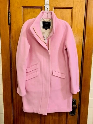 J. Crew Italian Stadium Cloth Nello Gori full zip wool pea coat pink NWT size 4T - Image 1 of 4