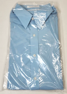 Рубашка Pierre Cardin мужская размер 16 синяя с длинным рукавом на пуговицах - Изображение 1 из 4