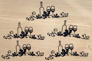 🍷5 WINE A BIT cardstock paper die cut embellishments ...c - Picture 1 of 26