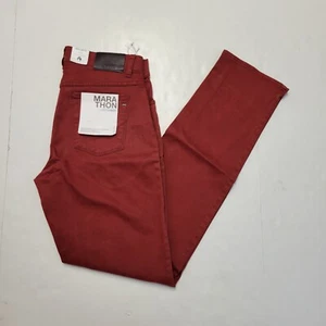 BRAX Cooper Fancy 31x34 Men's Red MARATHON Jeans Eco Yarn Chino Pants 5-Pocket - Picture 1 of 9