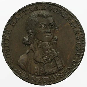 Ficha de medio centavo Oxfordshire Banbury William Rusher D&H 1 - Imagen 1 de 5