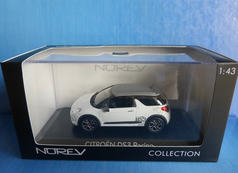CITROEN DS3 RACING 2010 WHITE BANQUISE WITH GREY ROOF NOREV 155276 1/43 WEISS - Photo 1/1