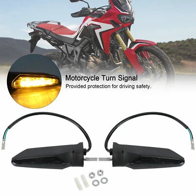 Front Rear LED Turn Signal Light For HONDA CRF1000L Africa Twin 15-17 Smoke A - Image 1 of 4
