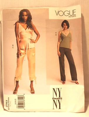 Vogue Patterns NY Collection 2763 Petite Top & Pants Sewing Pattern 8-12 FF NOS - Image 1 of 4