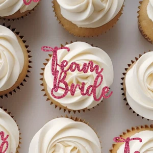 Team Bride Cupcake Toppers Hen Party Cake Topper Bride Cupcake Decorations - Picture 1 of 3