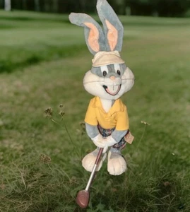 VERY RARE WITH ORIGINAL TAG BUGS BUNNY PLUSH STUFFED ANIMAL TOY GOLF GOLFER - Picture 1 of 6