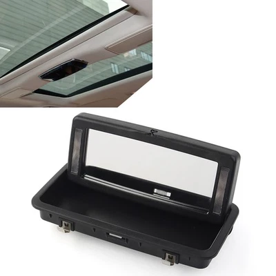 Rear Row Vanity Mirror Makeup Mirror With Lights For Jaguar XJ 2010-2019 Black - Imagem 1 de 4