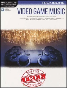 Video Game Music Trombone Music Book/Audio plus Key Signature Bookmark - Picture 1 of 7