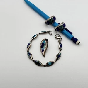 Sterling Ray Tracey Bracelet & Earrings & Ray Tracey & Knifewing Segura Pendant - Picture 1 of 23