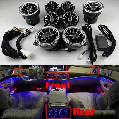 Ventilação de ar 7 cores para tomada de luz ambiente interna Mercedes-Benz S-class W222 - Imagem 1 de 4