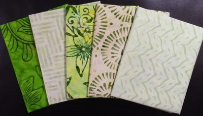 5 cuartos de grasa - Batik Jungle Morning - Acolchado, costura - 100 % algodón - 5573 Foto 1 de 2