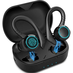 Écouteurs Bluetooth Écouteurs Wireless Rechargeables Étui Sport Recyclé - Photo 1 sur 8
