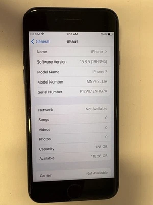 Apple iPhone 7 - 128GB - Black - MN9H2LL/A - AT&T - 83% Battery Health - Image 1 of 4