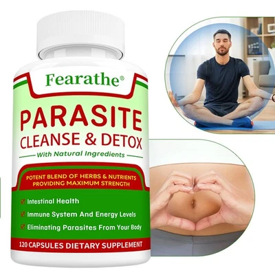FEARATHE Complejo de limpieza corporal parasite Detox cápsulas de limpieza antiparásitos inmune