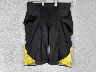 Шорты с подкладкой Anlizumi Technical Wear Велоспорт Черные Желтые Мужские Большие США - Изображение 1 из 4