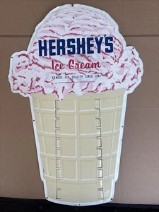 Large Vintage HERSHEY'S ICE CREAM Tin Sign - Famous For Quality Since 1894 - Picture 1 of 9