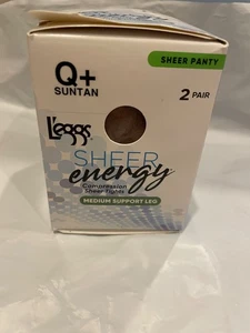 Leggs 2er Pack Sheer Energy Medium Support Compression Sheer Tights Suntan, Q+ - Bild 1 von 4