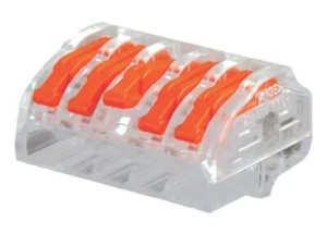 5 Pole Terminal Block/Splicing Connector With Lever Lock 4Mm 450V Ac 32A - Picture 1 of 1