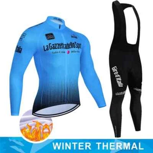 Cycling Clothes Men's Blouse Uniform Costume Bike Fleece Jersey Sports Set Pants - Picture 1 of 40