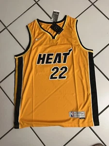 NIKE NBA JERSEY MIAMI HEAT 22 ORANGE US XXL (54) MEN EARNED EDITION - Picture 1 of 4