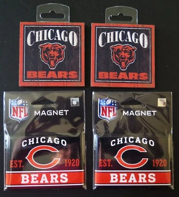 CUATRO (4) IMANES DE NEVERA CHICAGO BEARS DE WINCRAFT Foto 1 de 3