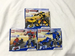 Three (3) Super Heroes Superior Cool Builders 3 IN (Transformers). 3 Lots - Picture 1 of 9