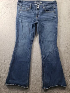 American Eagle Damen 12 Artist Flare blau Denim Jeans Baumwolle Stretch 34x30 - Bild 1 von 15